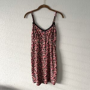 Pink & Black Animal Print Nightie Loungewear